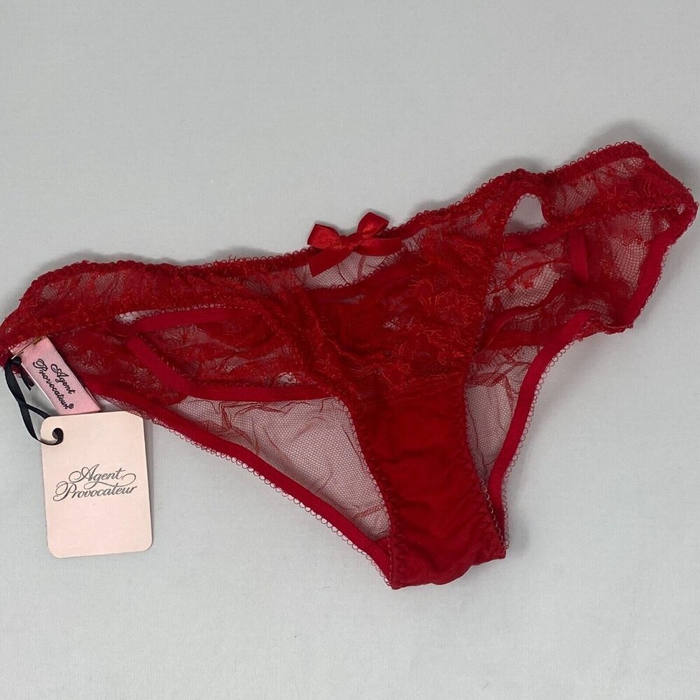 Agent Provocateur Willa Red Brief AP2 Small NWT